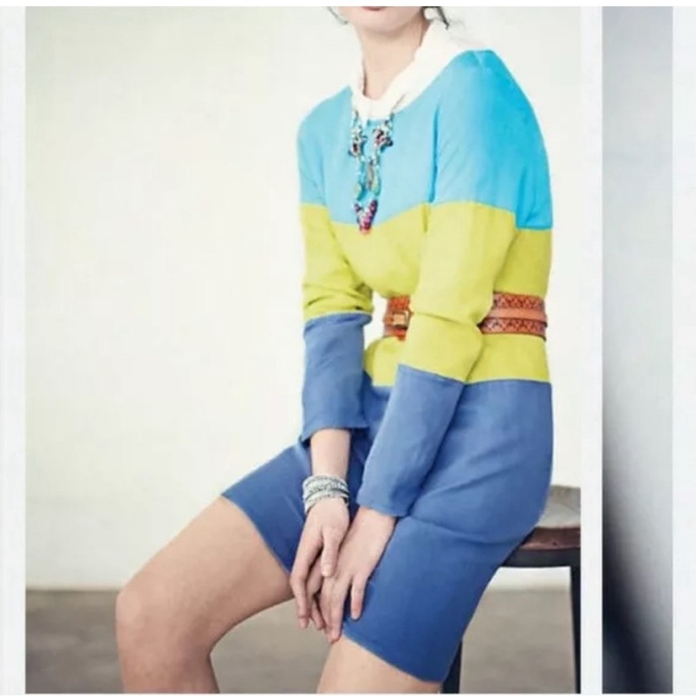Anthropologie Maeve Shift Color Block Dress
